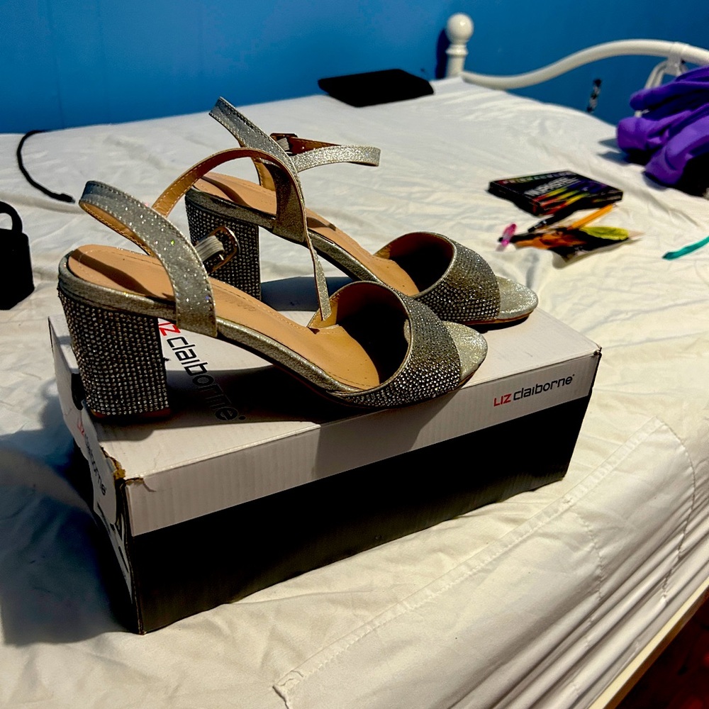 -nice silver jeweled heels